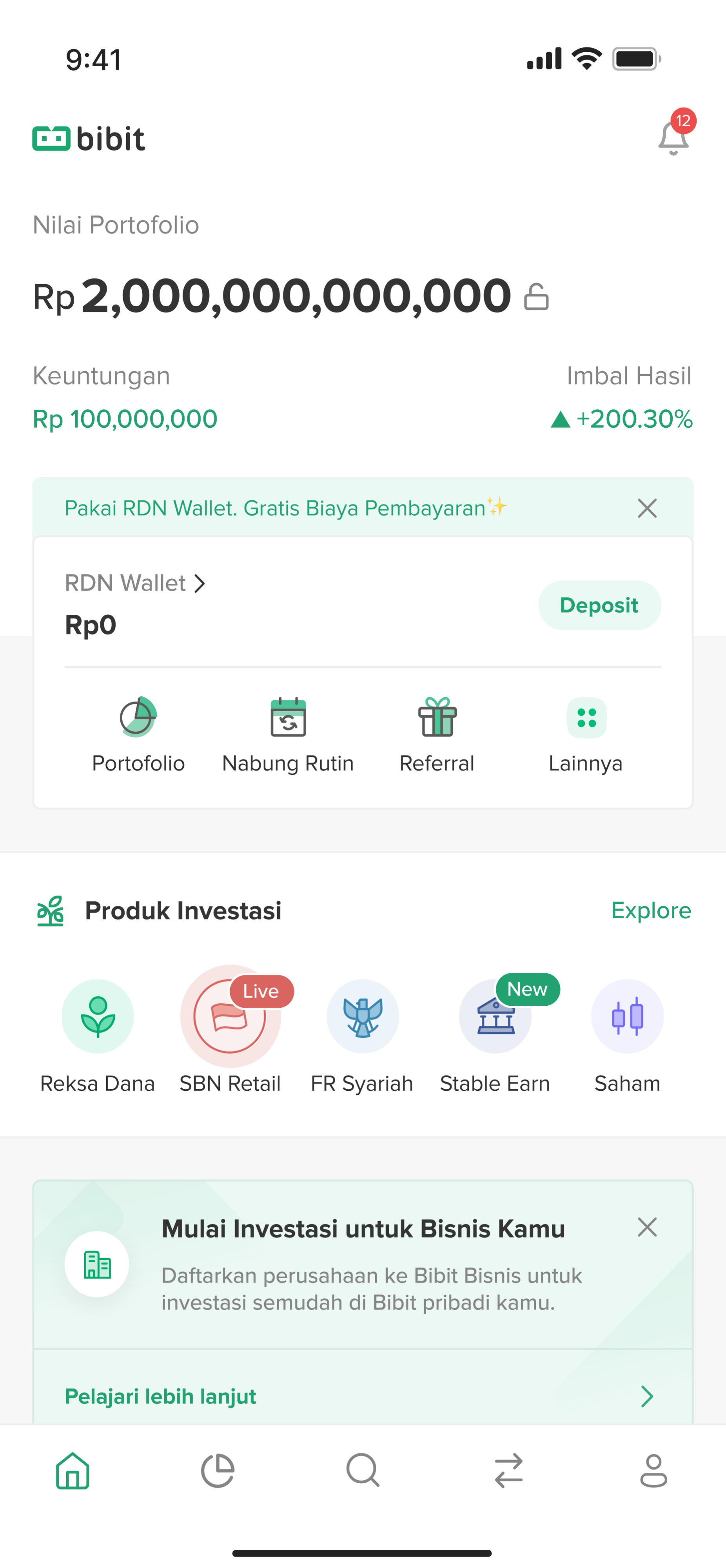 Extrato do app Minha Finança